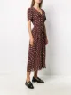 Alexa Chung فستان مطبوع برقبة V
