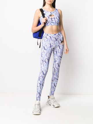 logo-print crop top展示图