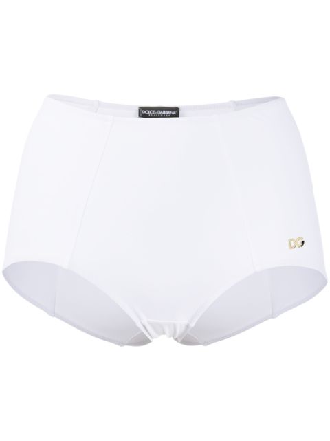 Dolce & Gabbana DG plaque high-waisted bikini bottoms Women