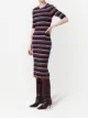 Jason Wu stripe-print knitted midi dress