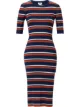 Image 1 of Jason Wu stripe-print knitted midi dress