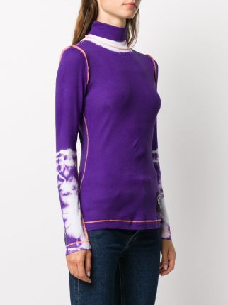 T-LAPIS turtle neck tie-dye jumper展示图