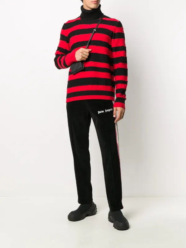 striped polo neck jumper