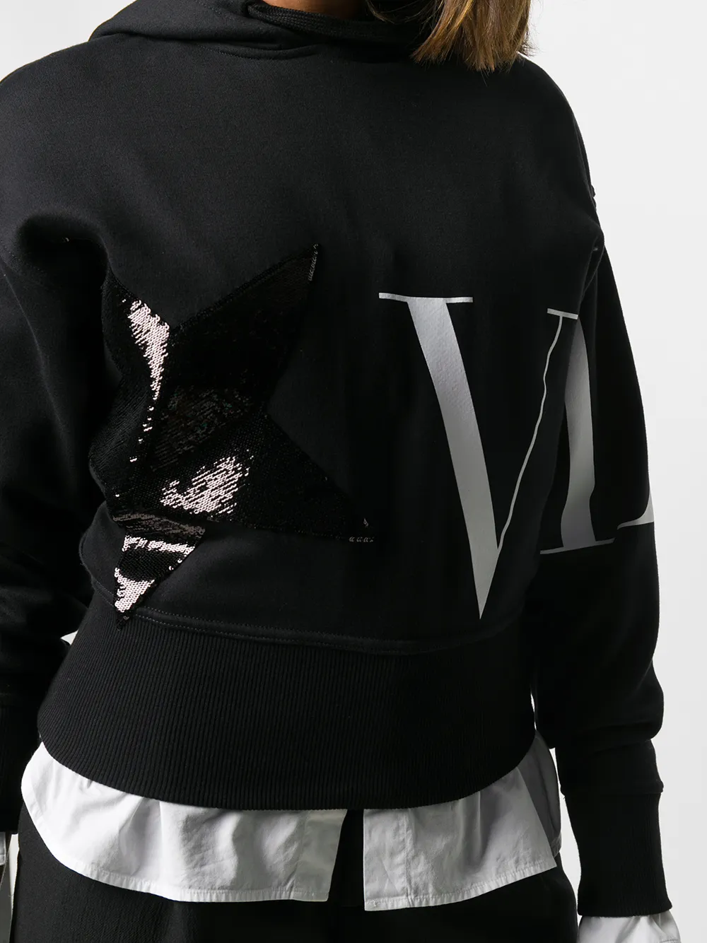 фото Valentino vltn sequinned hoodie