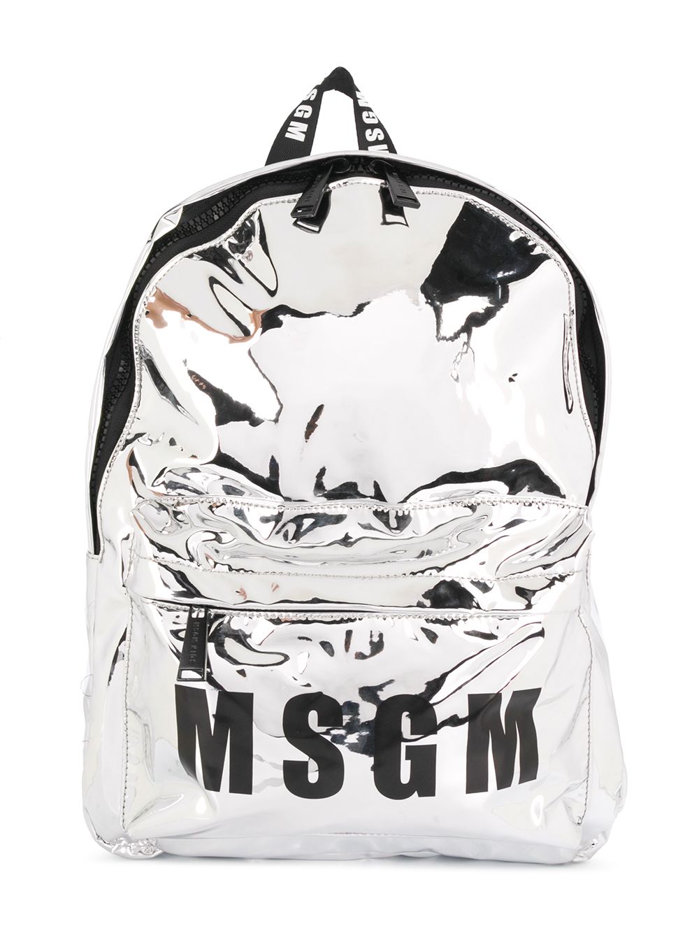 фото Msgm kids рюкзак с логотипом и эффектом металлик