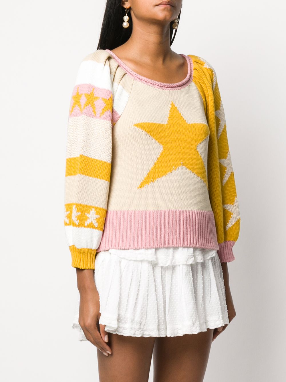 фото Loveshackfancy ryland colour-blocked jumper