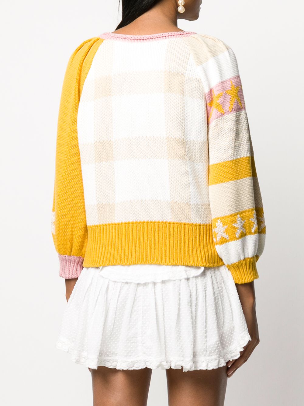 фото Loveshackfancy ryland colour-blocked jumper