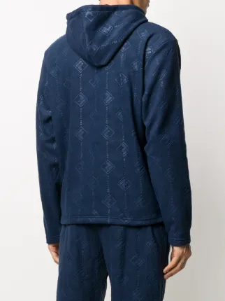 quarter-zip logo print hoodie展示图