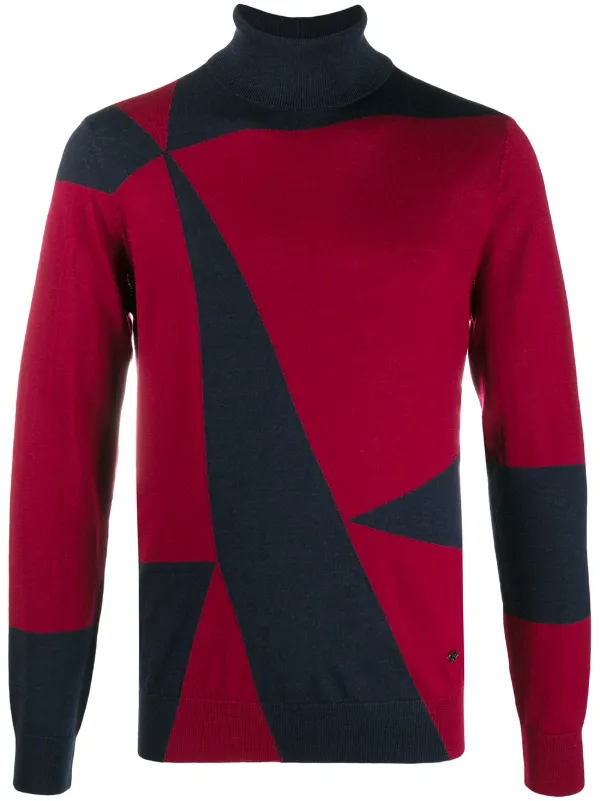 blue armani jumper
