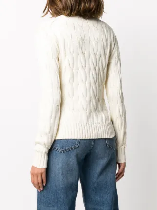 cable-knit logo jumper展示图