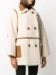 STAND STUDIO shearling double-breasted coat