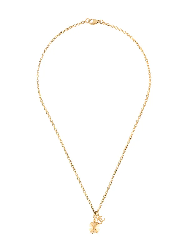 chanel clover necklace