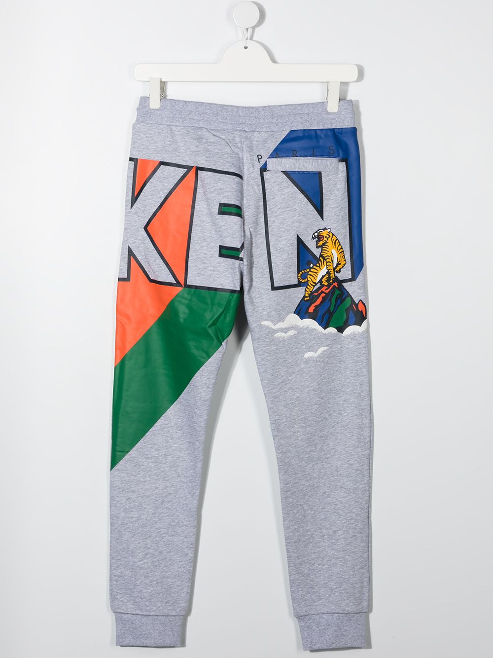 фото Kenzo kids спортивные брюки с принтом tiger и логотипом