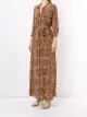 L'Agence leopard print maxi shirt dress