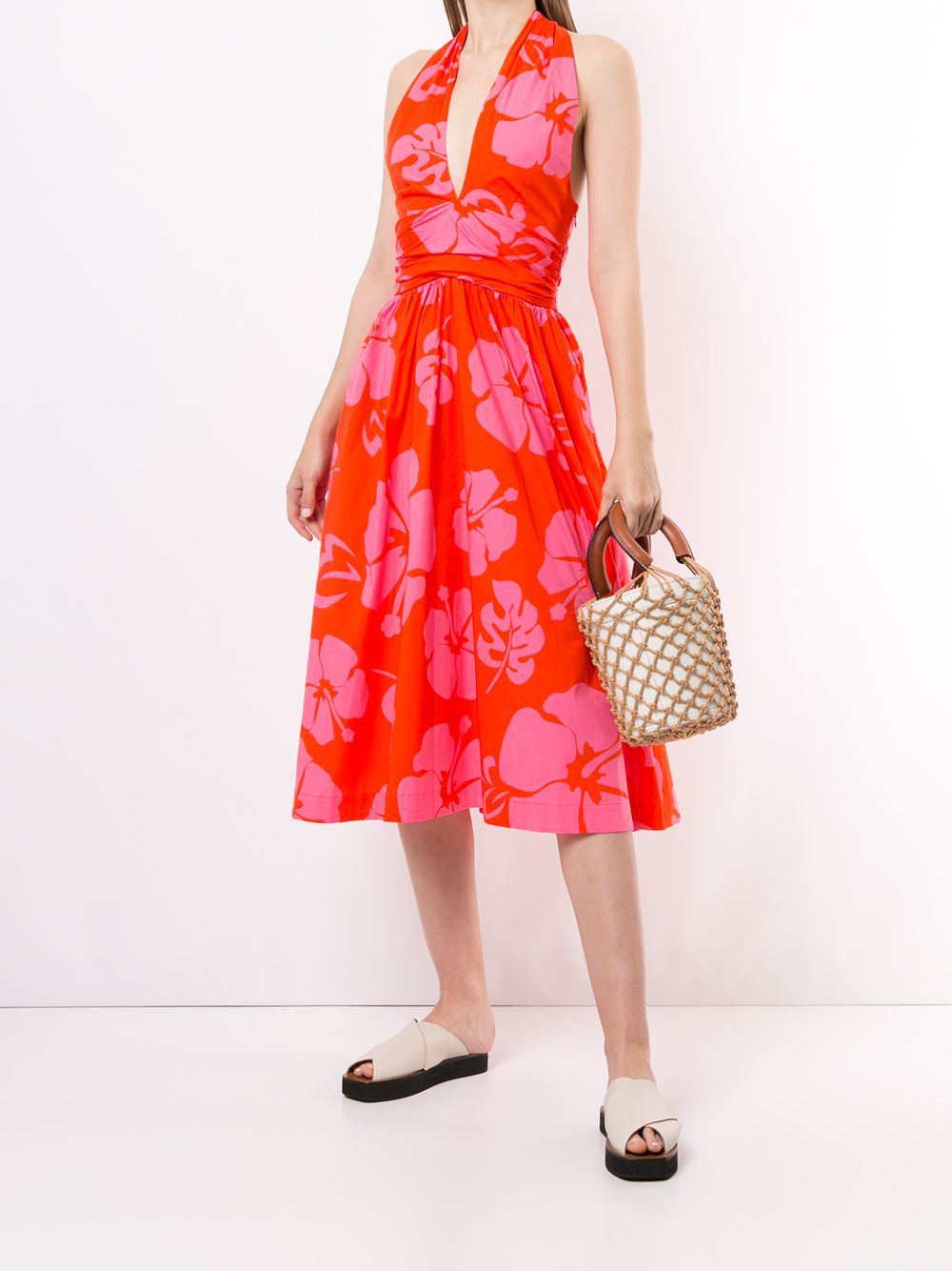 фото Staud платье с цветочным принтом