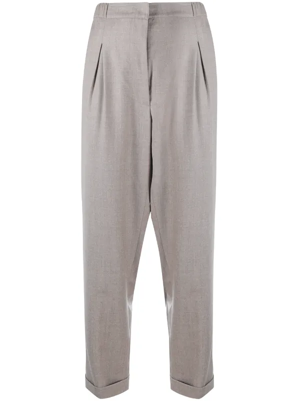 tapered wool trousers