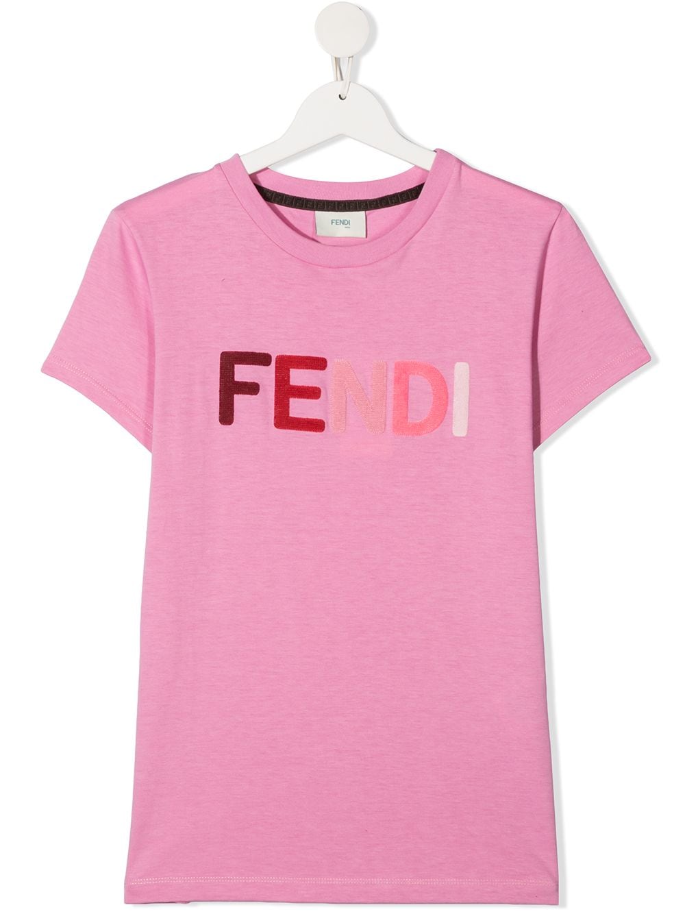 фото Fendi kids футболка с нашивкой-логотипом