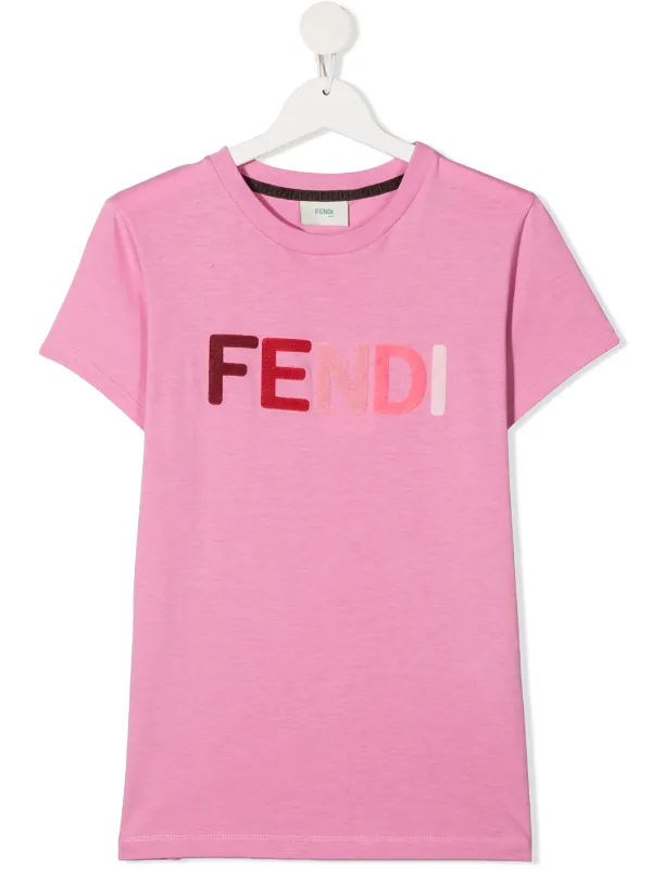 fendi logo patch t shirt