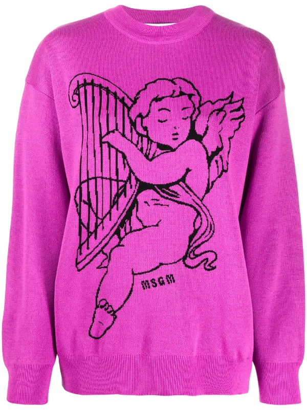 purple crew neck jumper