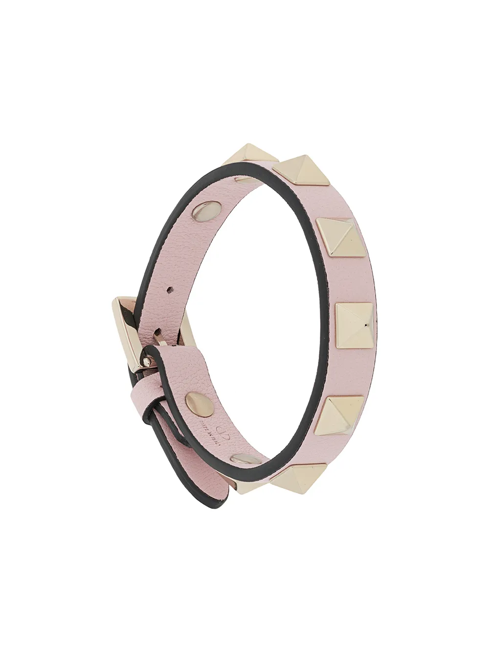 Shop Valentino Rockstud Buckle Bracelet In Pink