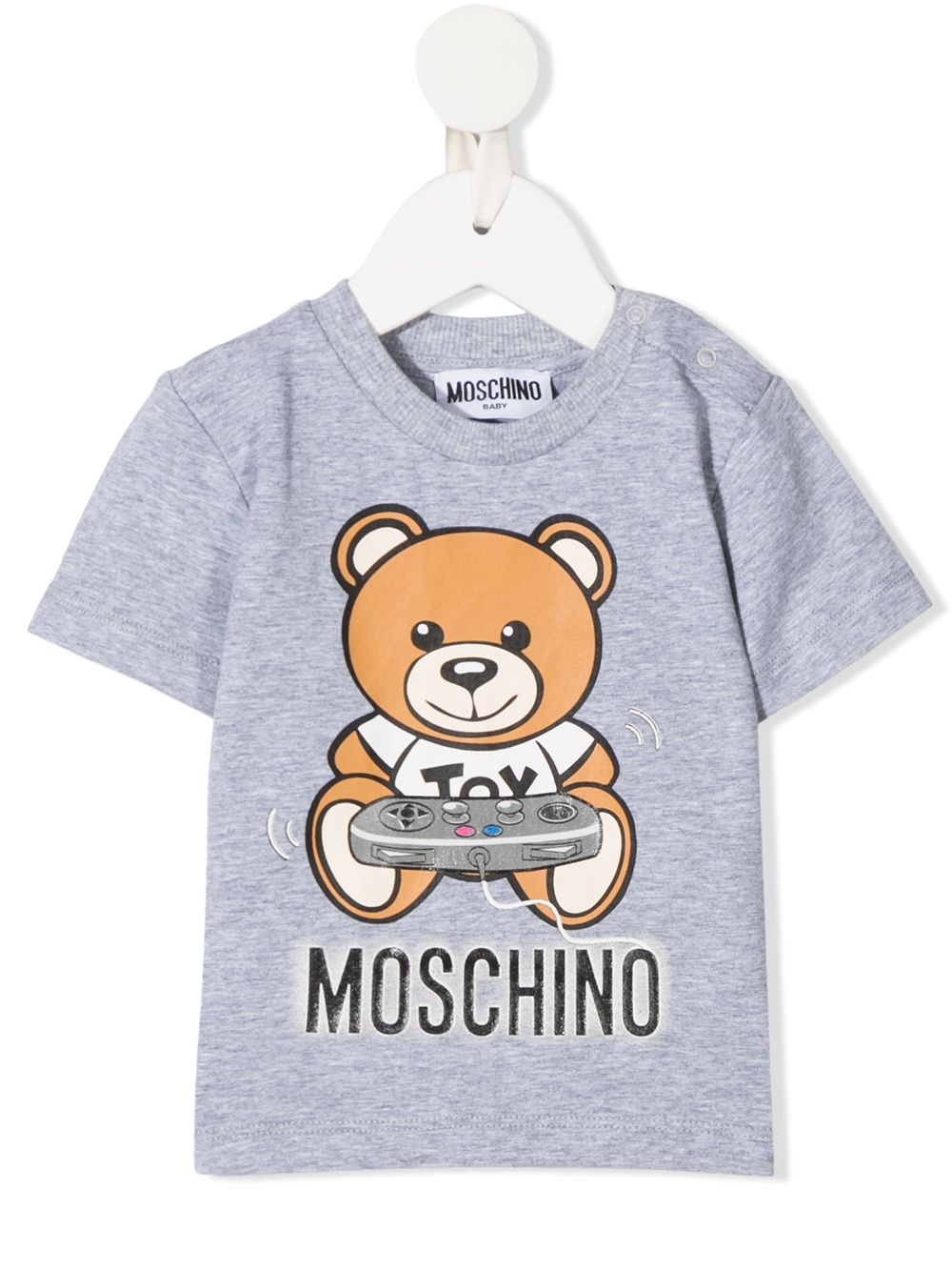 фото Moschino kids футболка gamer teddy bear