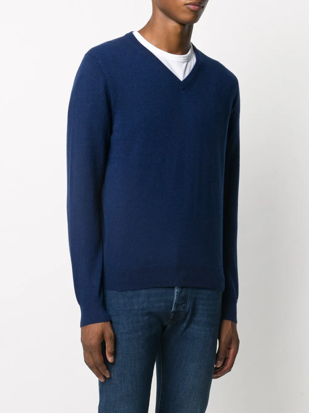  Malo Klassischer Pullover   Blau 