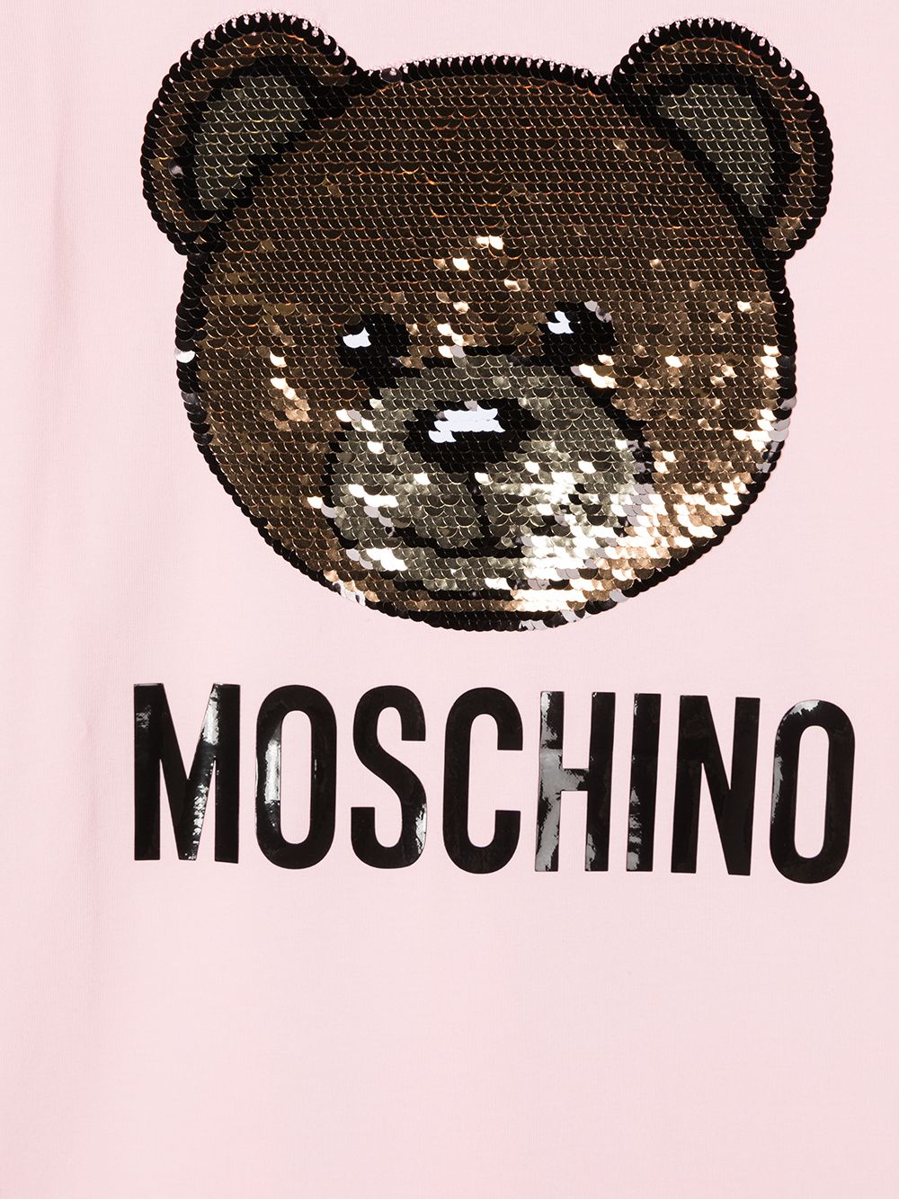 фото Moschino kids футболка с пайетками