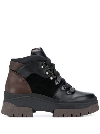 See By Chlo contrast panel Hiking Boots Farfetch