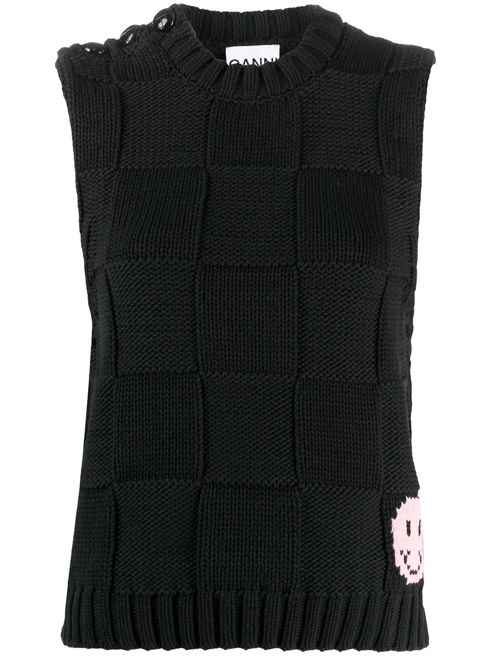 ganni knitted vest