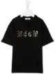 Image 1 of Msgm Kids sequinned logo print T-shirt