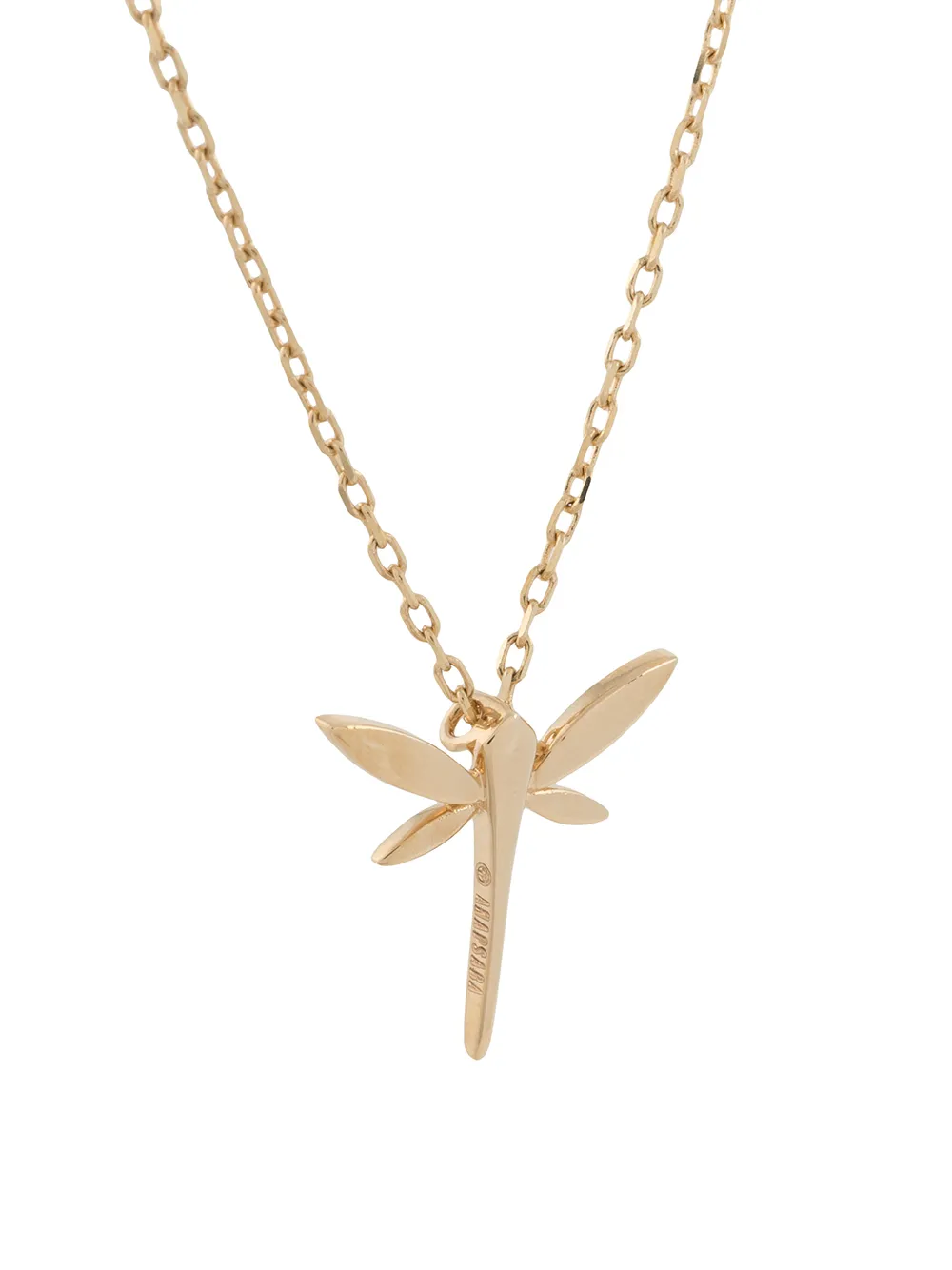 18kt Yellow Gold And Diamond Mini Dragonfly Necklace