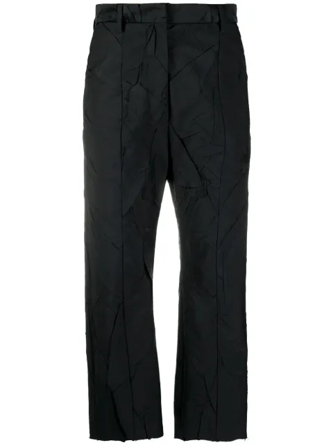 MM6 Maison Margiela crinkled cropped trousers