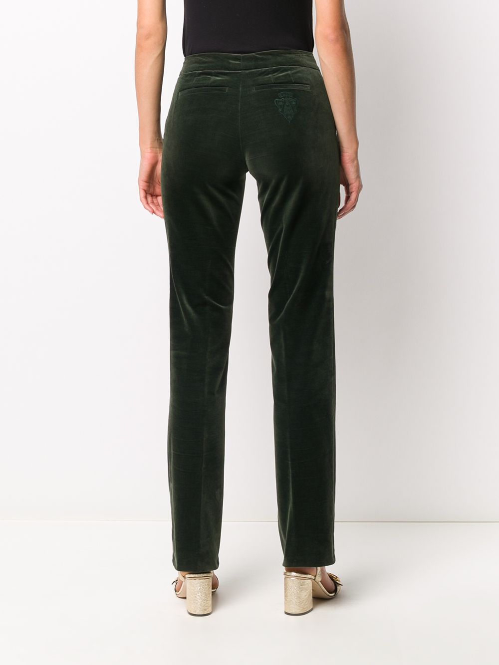 фото Gucci pre-owned velvet effect slim-fit trousers