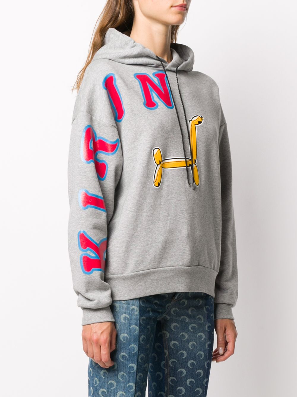 фото Kirin logo-print drawstring hoodie