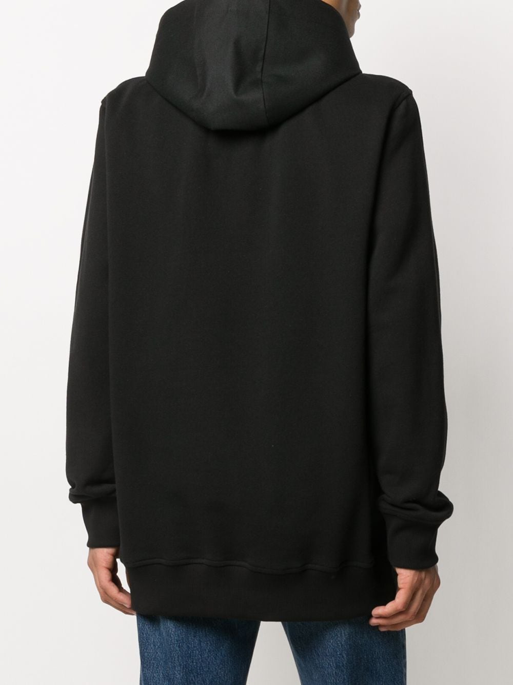 Shop Alyx Oversized Logo Print Hoodie In Black