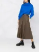الصورة 2 من Maison Margiela تنورة كاروهات متوسطة الطول بكسرات