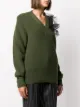 Maison Margiela tulle panel V-neck jumper
