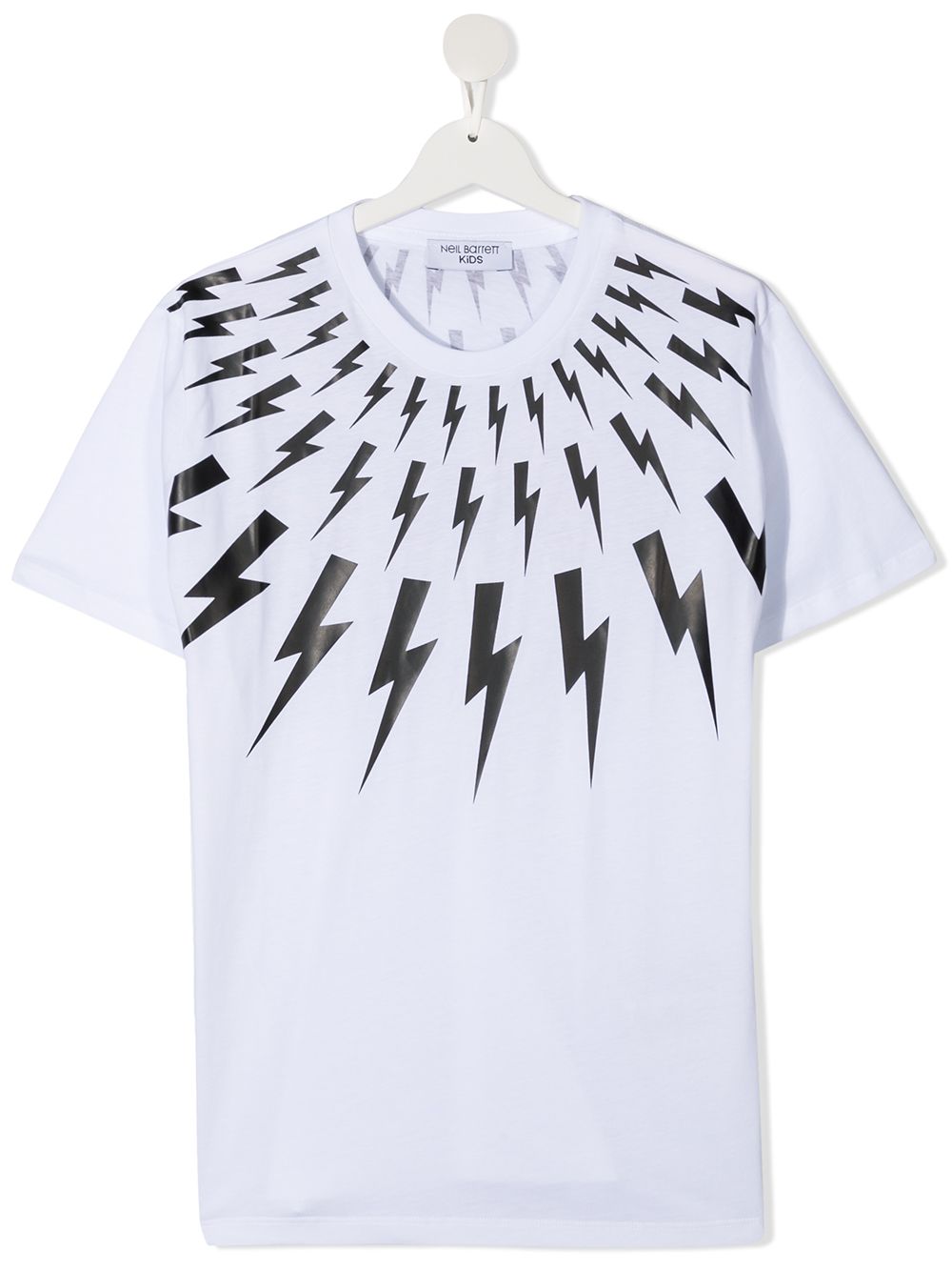 фото Neil barrett kids teen lightning print short-sleeved t-shirt