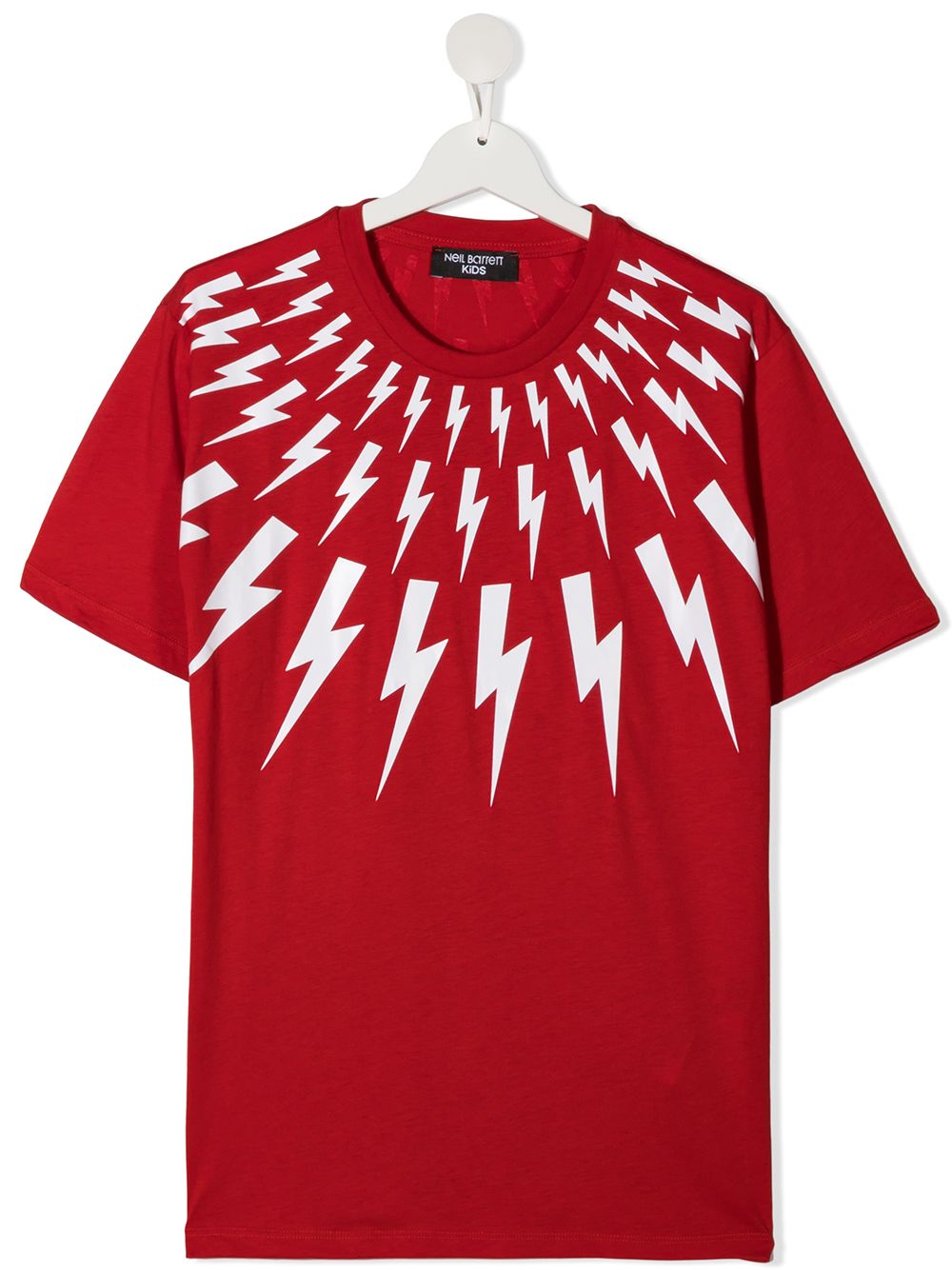 фото Neil barrett kids teen lightning print short-sleeved t-shirt