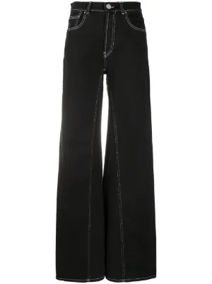 womens black flared jeans