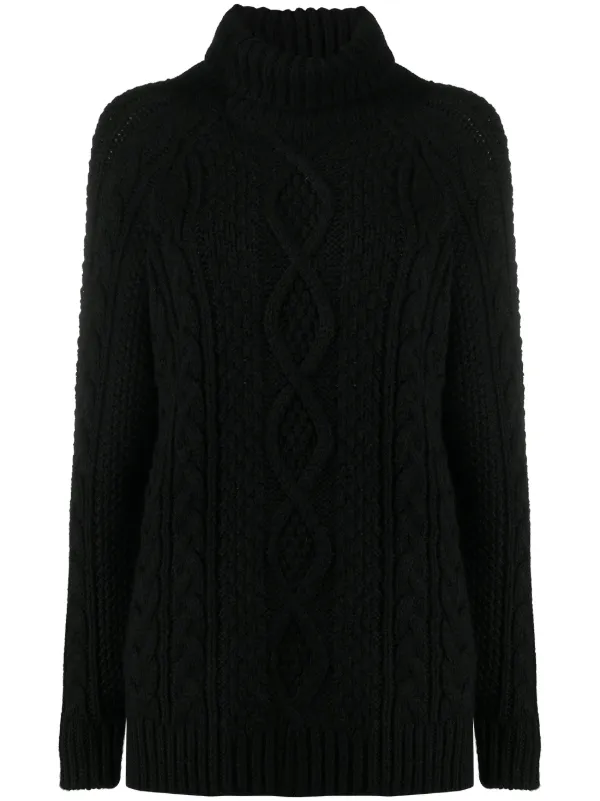 black high neck oversized jumper