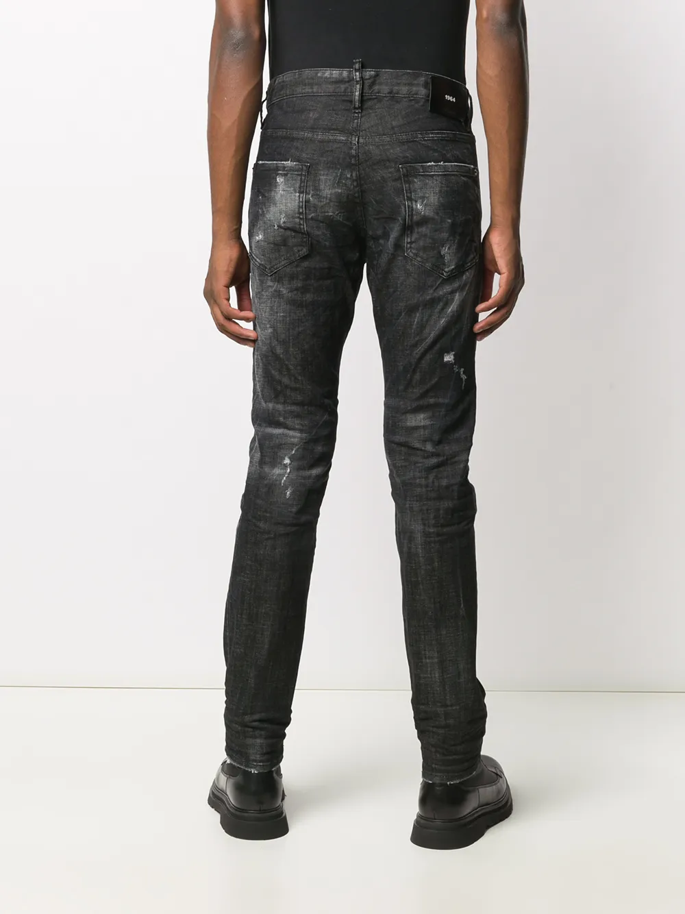 фото Dsquared2 джинсы кроя слим с эффектом потертости