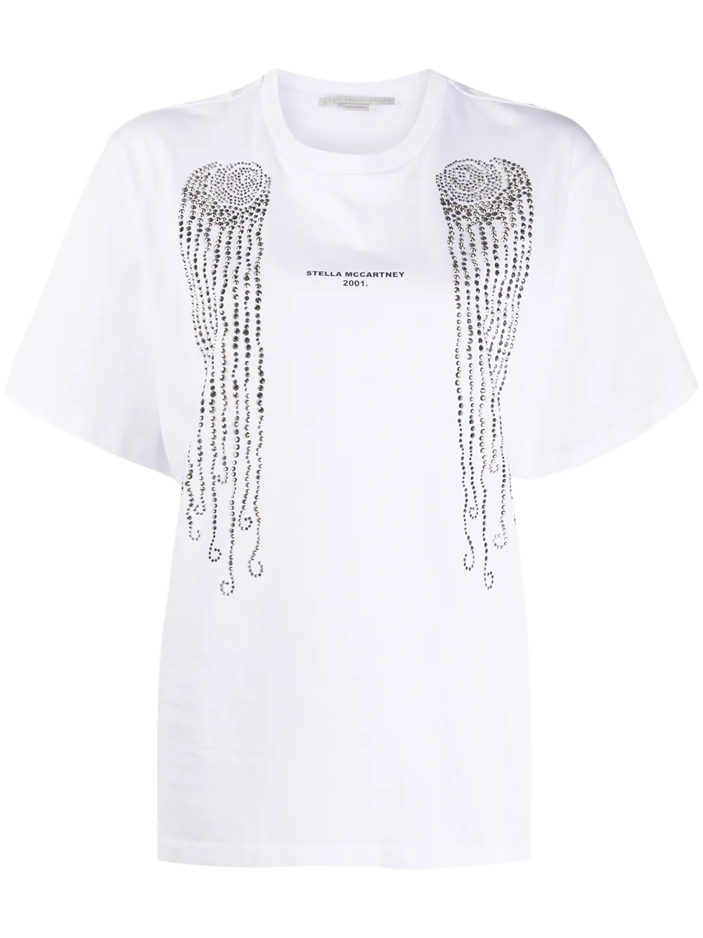 

Stella McCartney embellished logo-print t-shirt - White