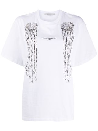 Stella McCartney Embellished logo-print t-shirt - Farfetch