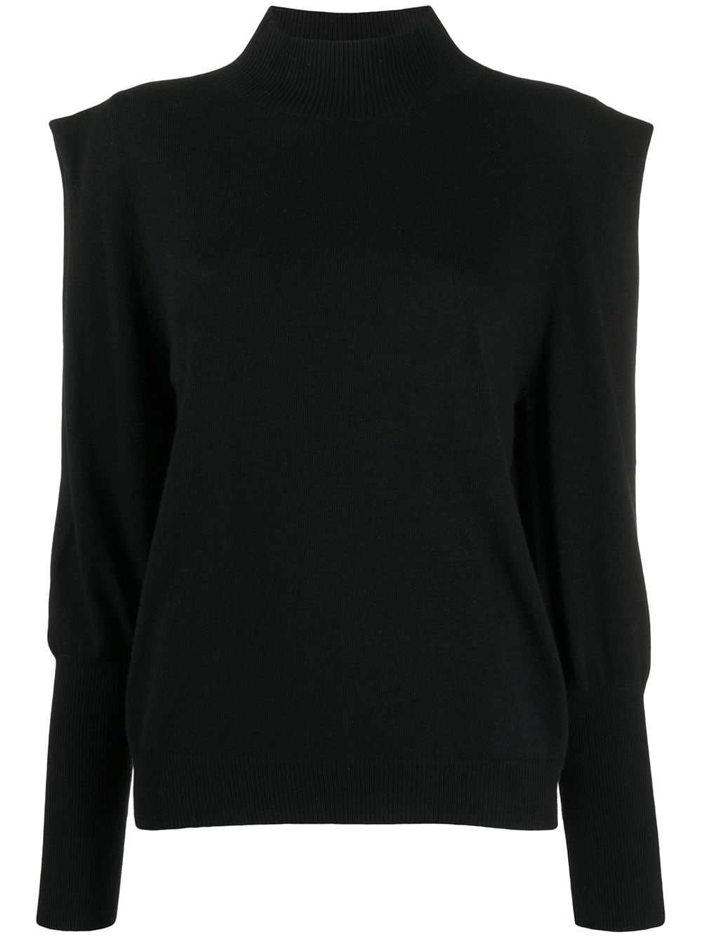 Shop Federica Tosi Point-shoulder Sweater In Black