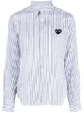 Comme Des Garçons Play heart-patch striped shirt - Blue