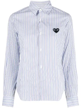 Comme Des Garçons Play ハートパッチ ストライプ シャツ 通販 - FARFETCH
