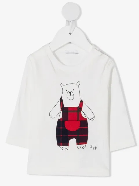 Il Gufo bear-print logo T-shirt