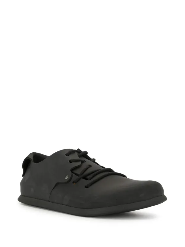 Birkenstock Montana lace-up Leather Shoes | Black | FARFETCH RO