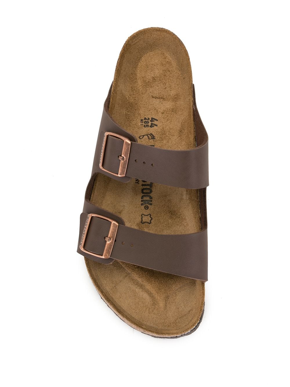 Shop Birkenstock Open Toe Buckled Sandals In Brown